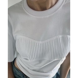 T- SHIRT Z GORSETOWYM...