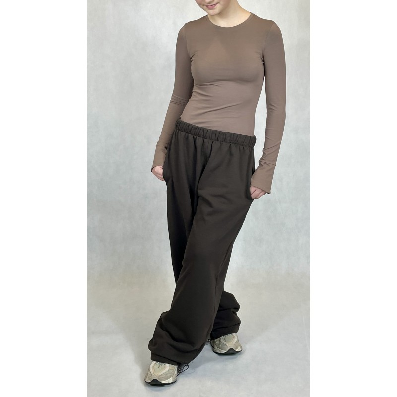 KOBIECY LONGSLEEVE KAKAO