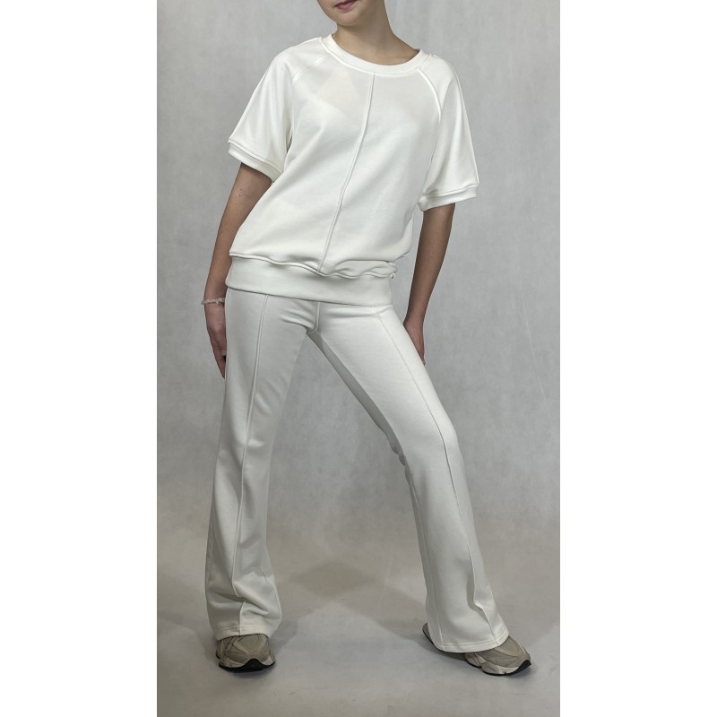 BLUZA REGLAN- SHORT SLEEVE ECRU