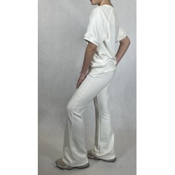 DZWONY Z PRZESZYTYM KANTEM- POWER PANTS ECRU