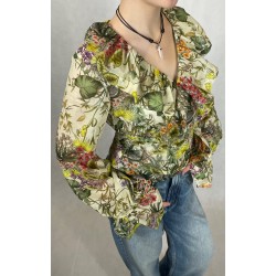 BLUZKA KOPERTOWA- BAWEŁNA Z...